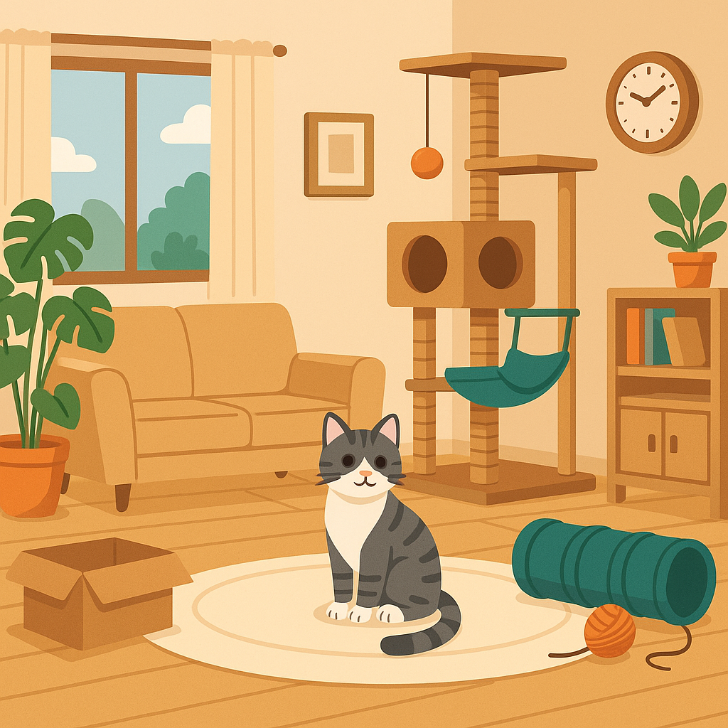 실내 고양이 활동량