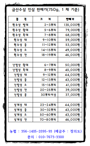 금산인삼직판장 이미지