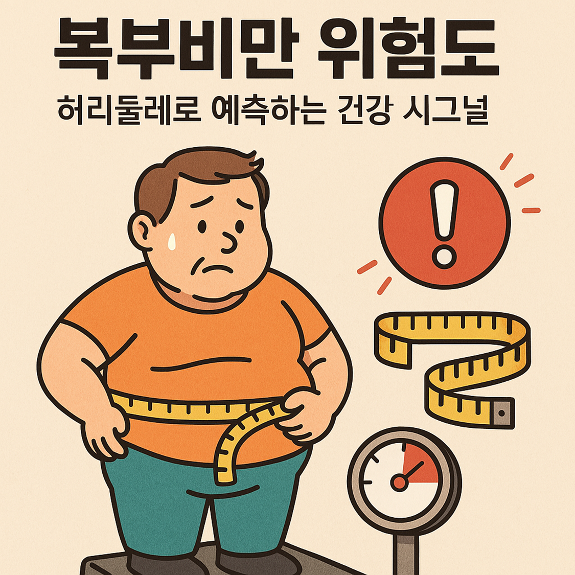 복부비만 위험도, 허리둘레로 예측하는 건강 시그널