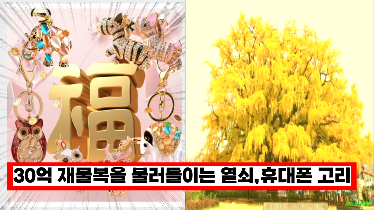  '지금 당장 해보세요' 올해 30억 재물복을 불러들이는 열쇠, 휴대폰 고리, 차키 고리