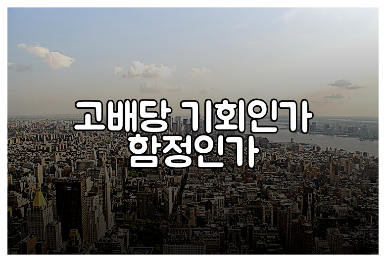 고배당 기회인가 함정인가