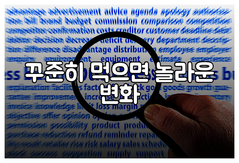 꾸준히 먹으면 놀라운 변화
