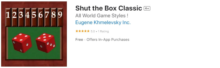 Shut the Box Classic