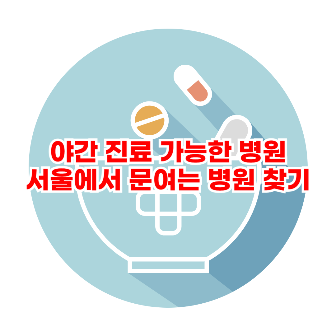 야간 진료 가능한 병원 서울에서 문여는 병원 찾기