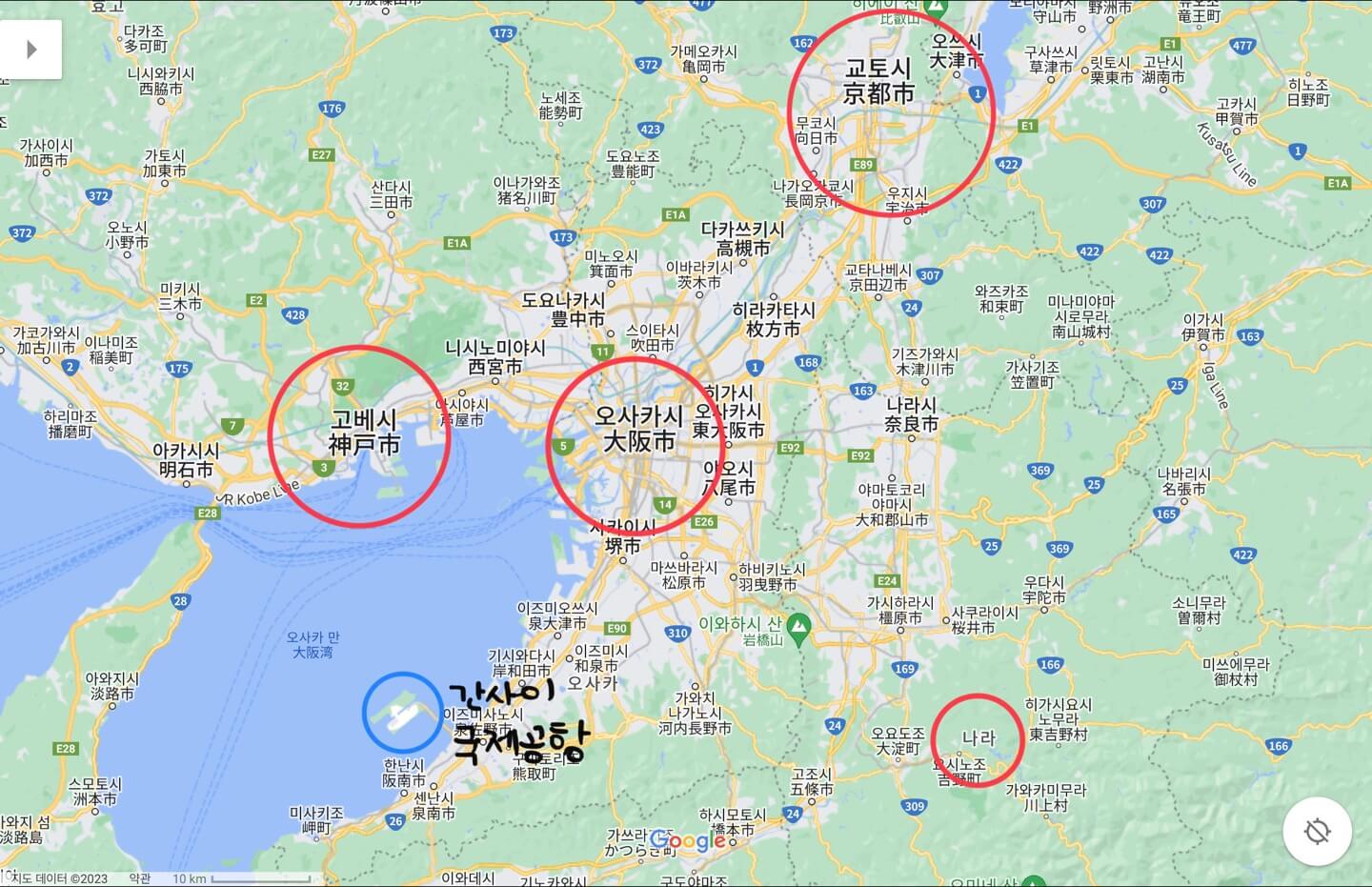 오사카 교토 지도