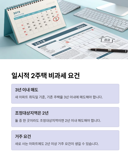 일시적 2주택 비과세 요건