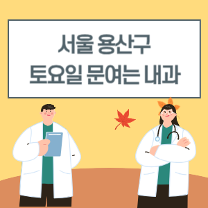 서울 용산구 토요일 문여는 내과 토요일 내과 진료 병원 리스트