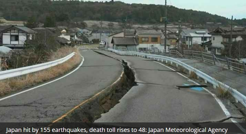 [속보] 일본 지진 사망자&#44; 48명으로 증가...더 늘어날 것 VIDEO:[Breaking] Japan earthquake death toll rises to 48&#44; government says