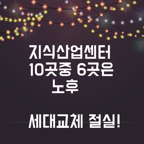  지식산업센터, 10곳 중 6곳은 노후단계로.. 세대교체 필요!