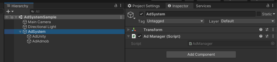 AdSystem GameObject