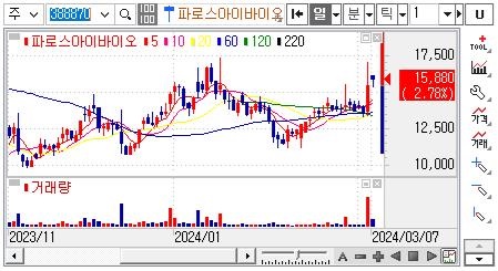파로스아이바이오-주가차트