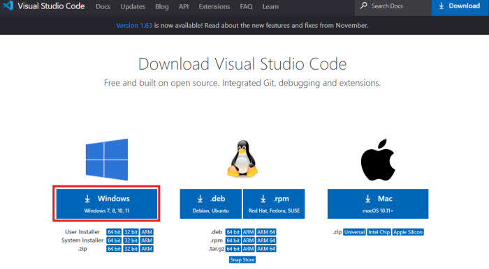 VS Code 다운로드 site