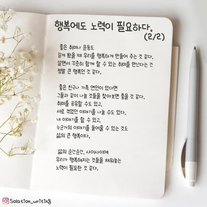 행복에도 노력이 필요하다 - 2