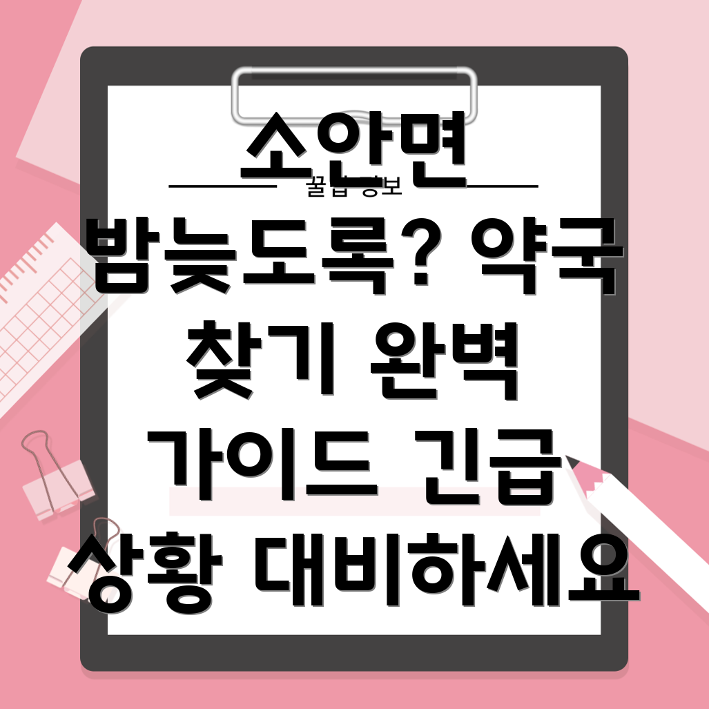 완도군 소안면 야간 약국