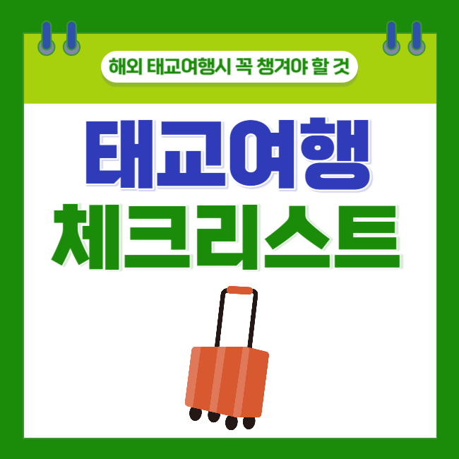  해외 태교 여행시 꼭 챙겨야 할 체크리스트