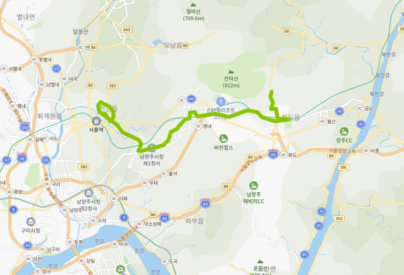  [남양주] 55번 버스 노선,시간표 정보 :: 마석역, 금곡역, 평내호평역,사릉