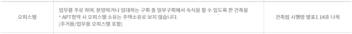  오피스텔 청약 전략 : 아파트와 오피스텔의 차이