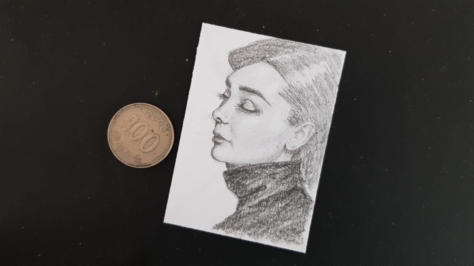 drawing Audrey Hepburn