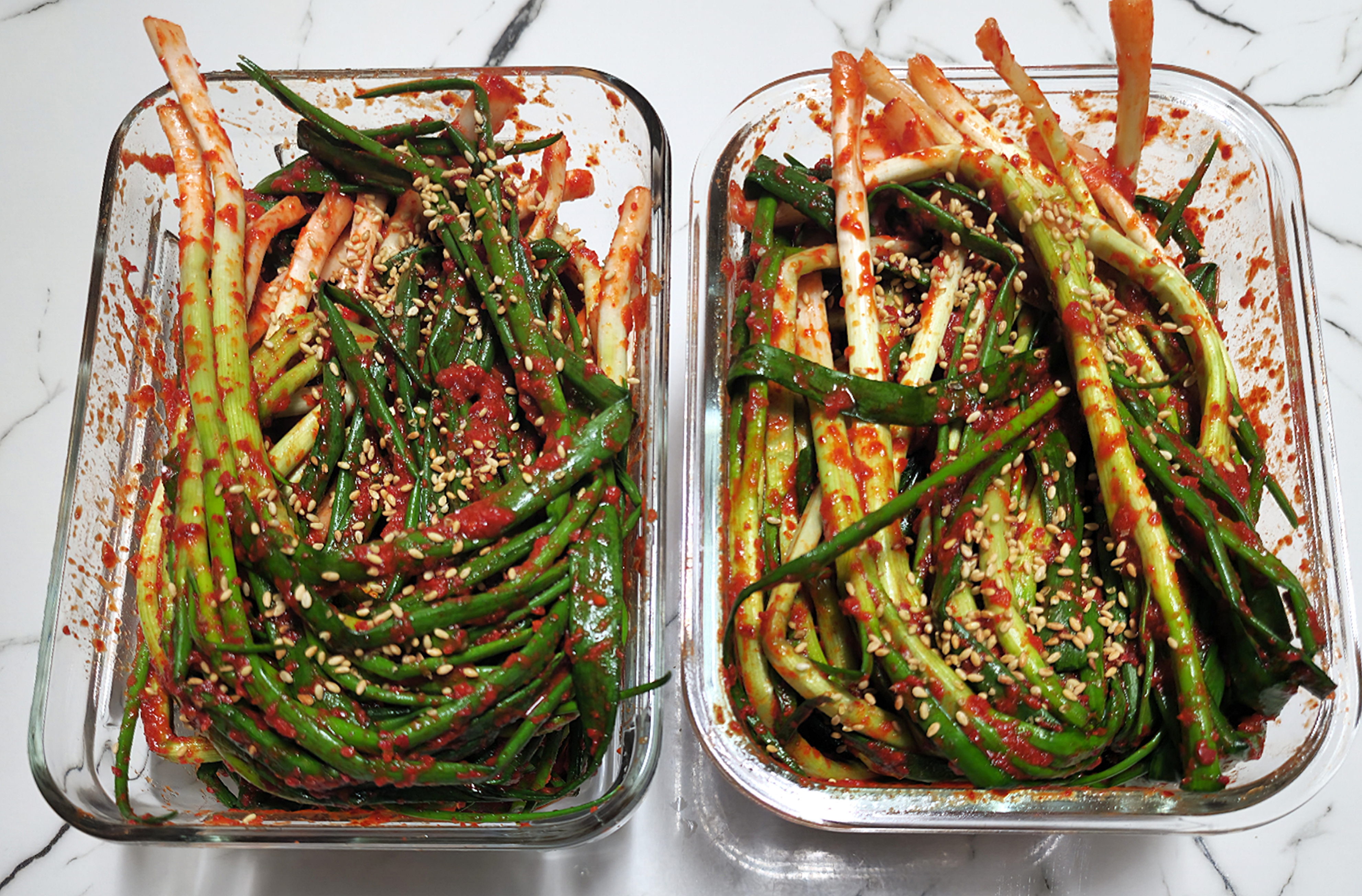 파김치-완성-후-반찬통에-담은-모습