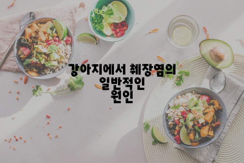 강아지에서 췌장염의 일반적인 원인