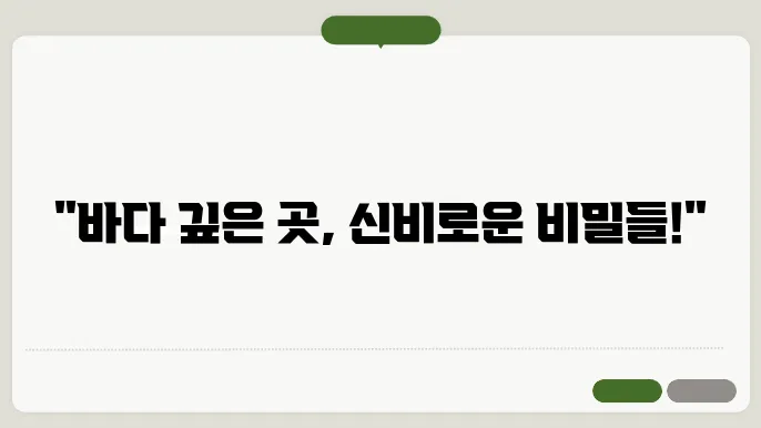 함싸 생물학: 바다 속 생태계의 신비