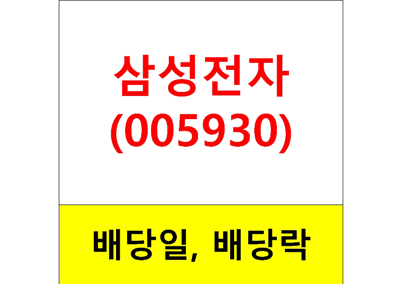  배당주 알아보기 #10 : 삼성전자 배당일, 배당금