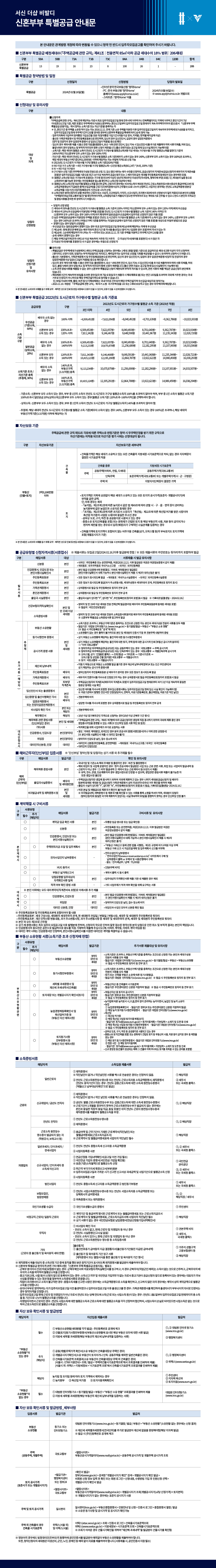 서신 더샵 비발디 아파트-청약안내문-신혼부부