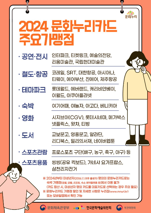 문화누리카드 사용처