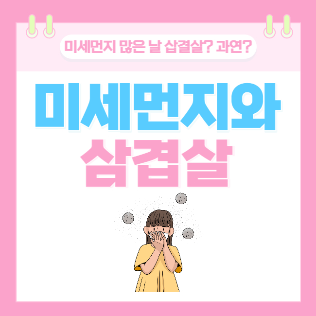  미세먼지 많은 날에 삼겹살 먹으면 안되는 이유