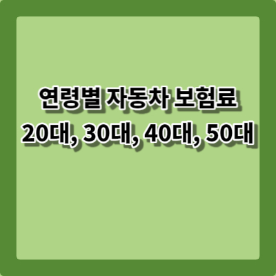 연령별 보험료