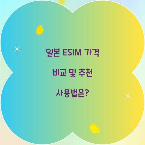 일본 ESIM 가격