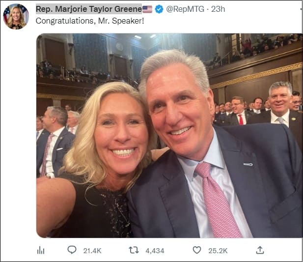  케빈 매카시,  제118대 미 의회 하원의장에 선출 VIDEO:Rep. McCarthy was elected House speaker
