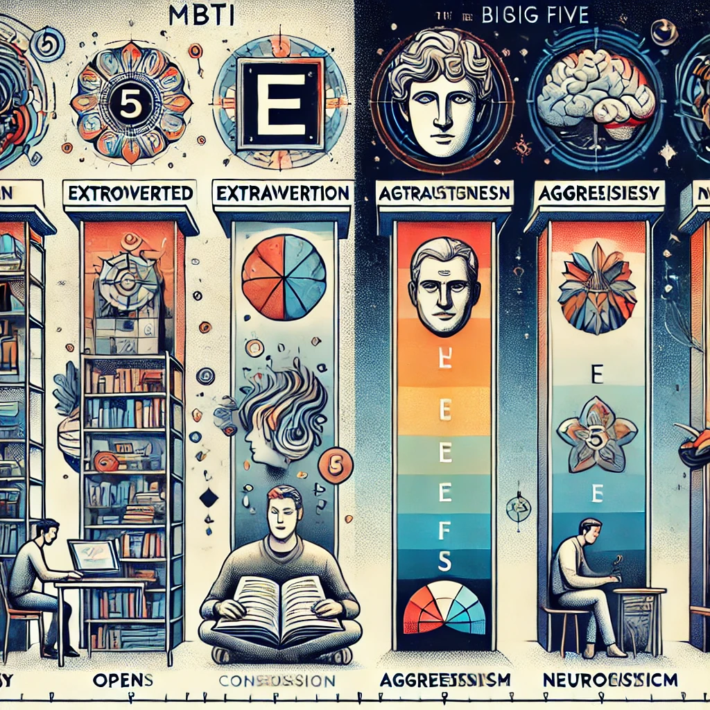 성격 유형 이론: MBTI와 빅5 비교 분석