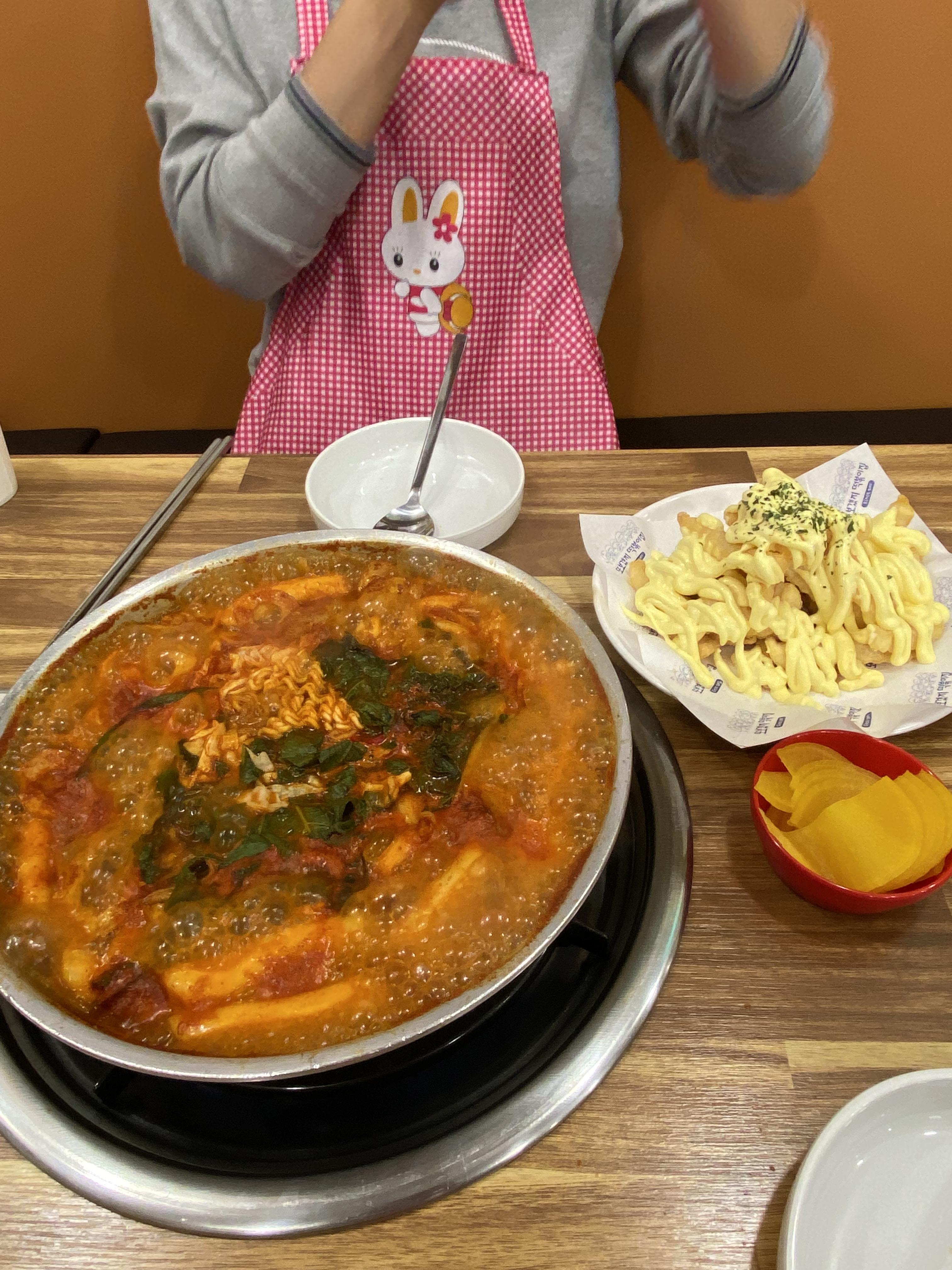 떡볶이&감자튀김 이미지