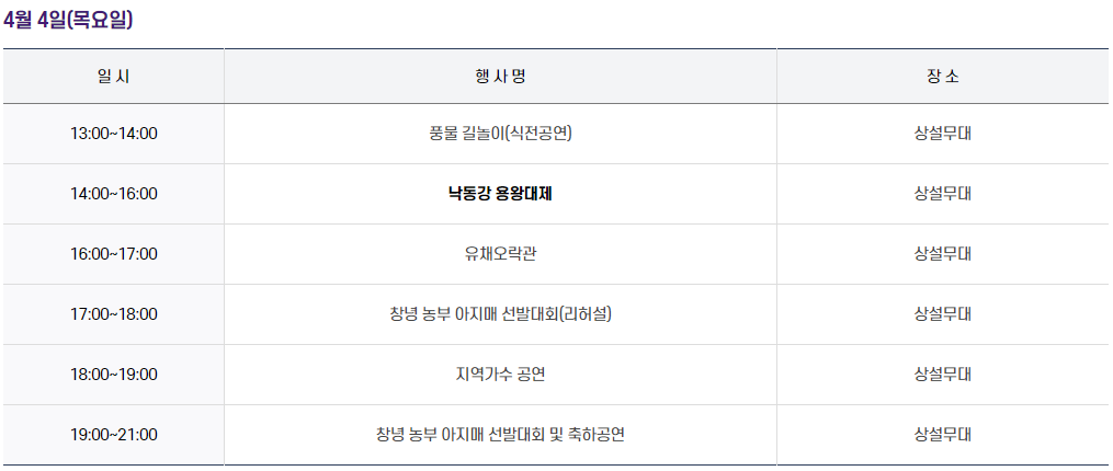 2024 창녕 낙동강유채축제