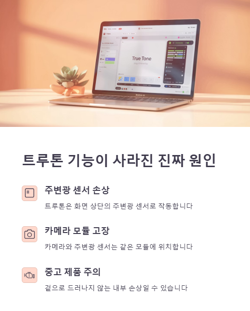 트루톤 기능이 사라진 진짜 원인