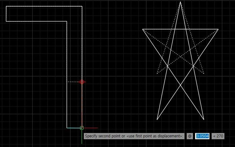 캐드 드래그 방법 2가지 활용 예시 2