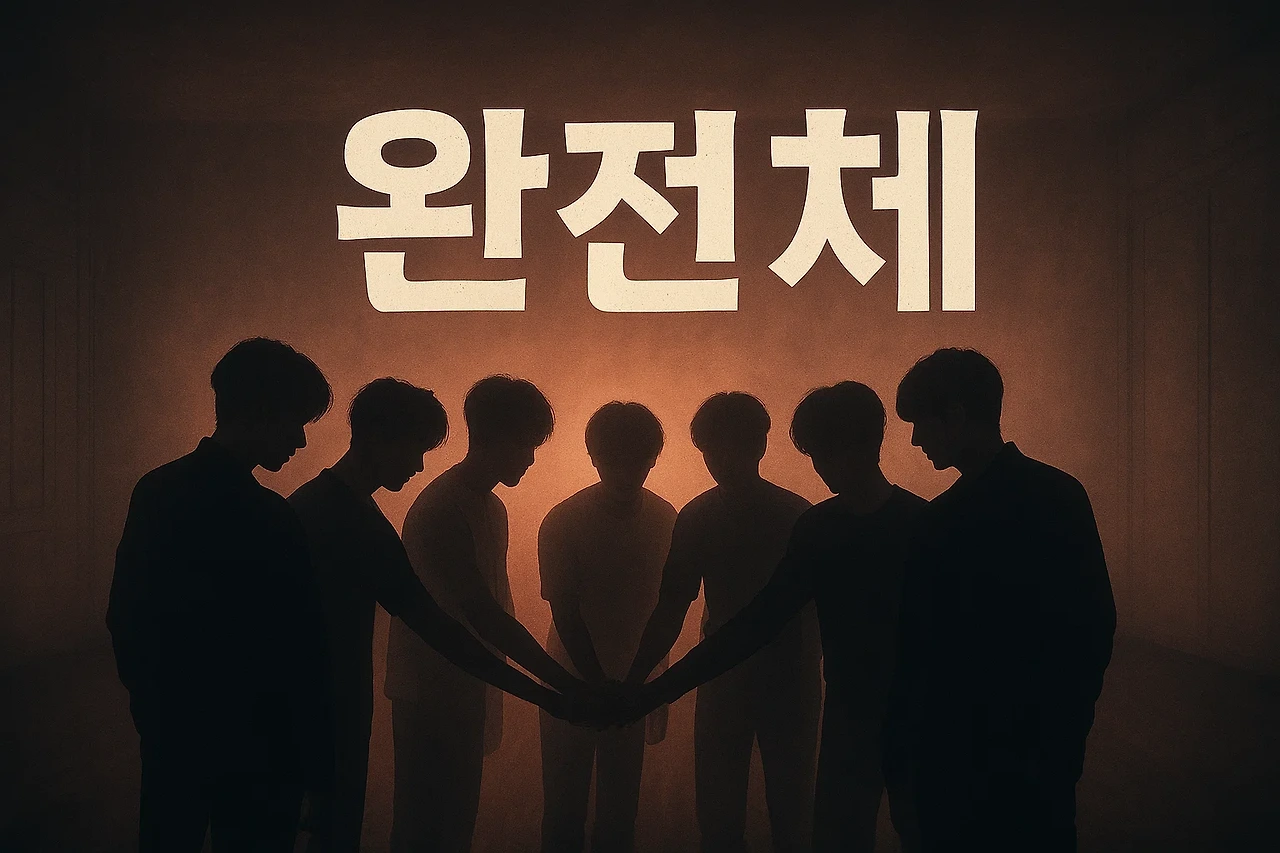 AI이미지. 방탄소년단 완전체 복귀 기대감 몽환적 실루엣