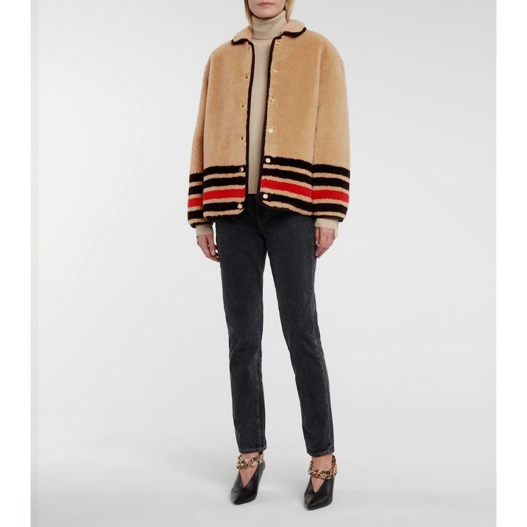  [BURBERRY] 버버리 스트라이프 인타르시아 플리스 자켓 80370181