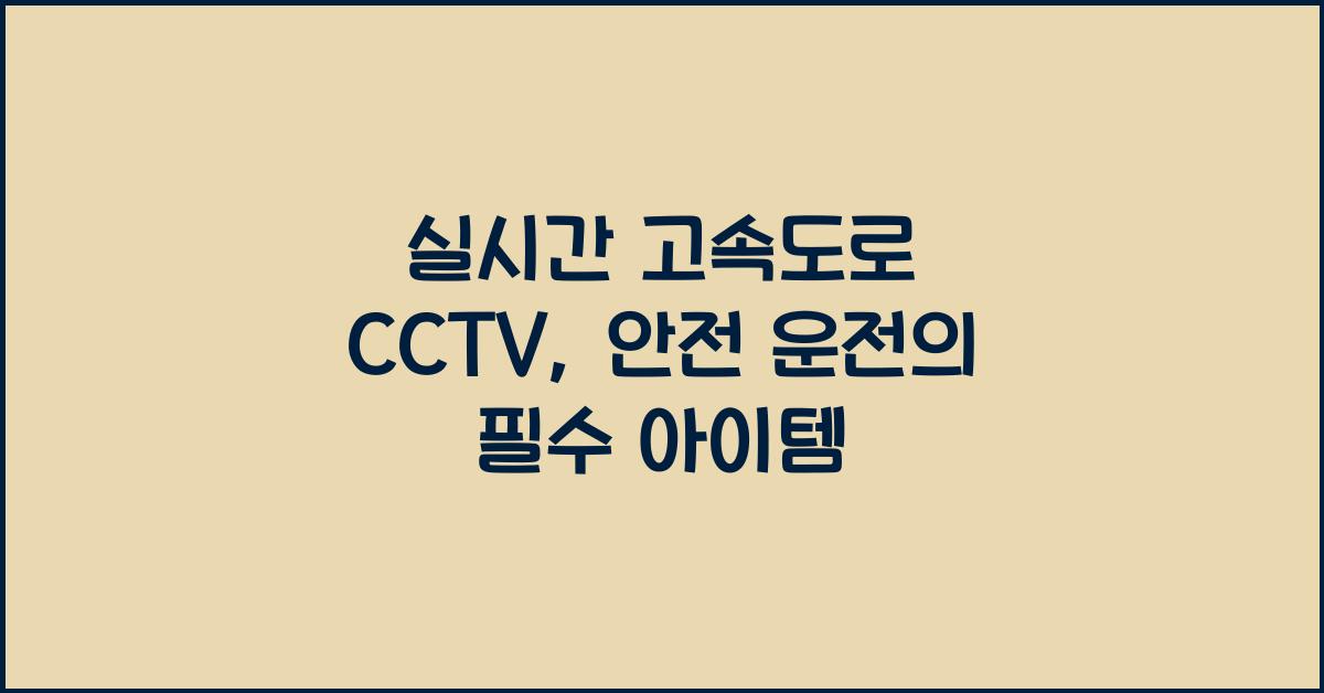 실시간 고속도로 cctv