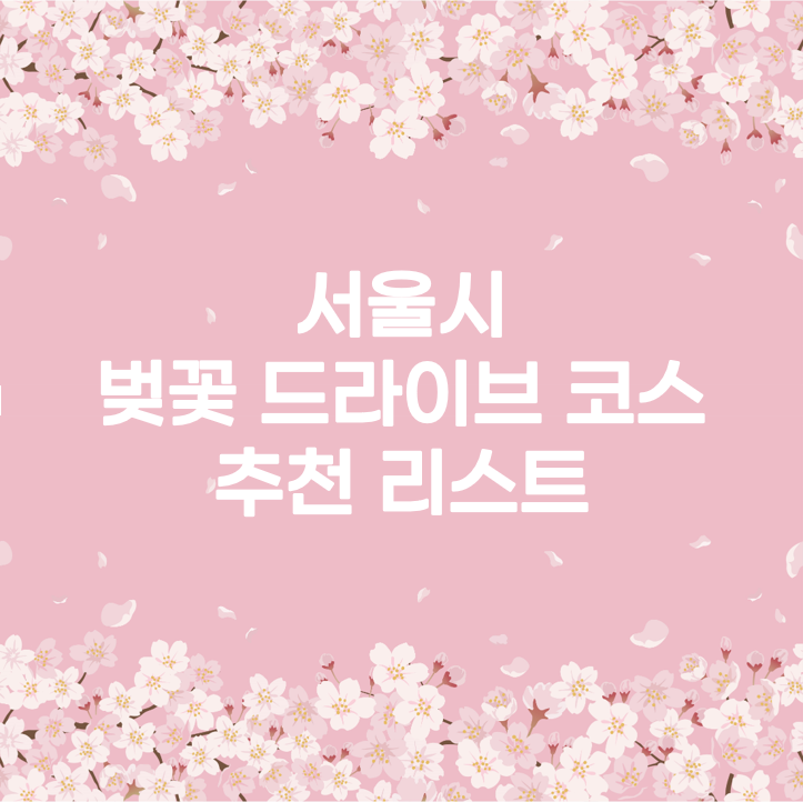 서울-벚꽃-드라이브-코스