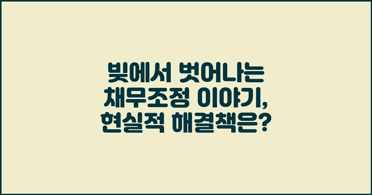 빚에서 벗어나는 채무조정 이야기