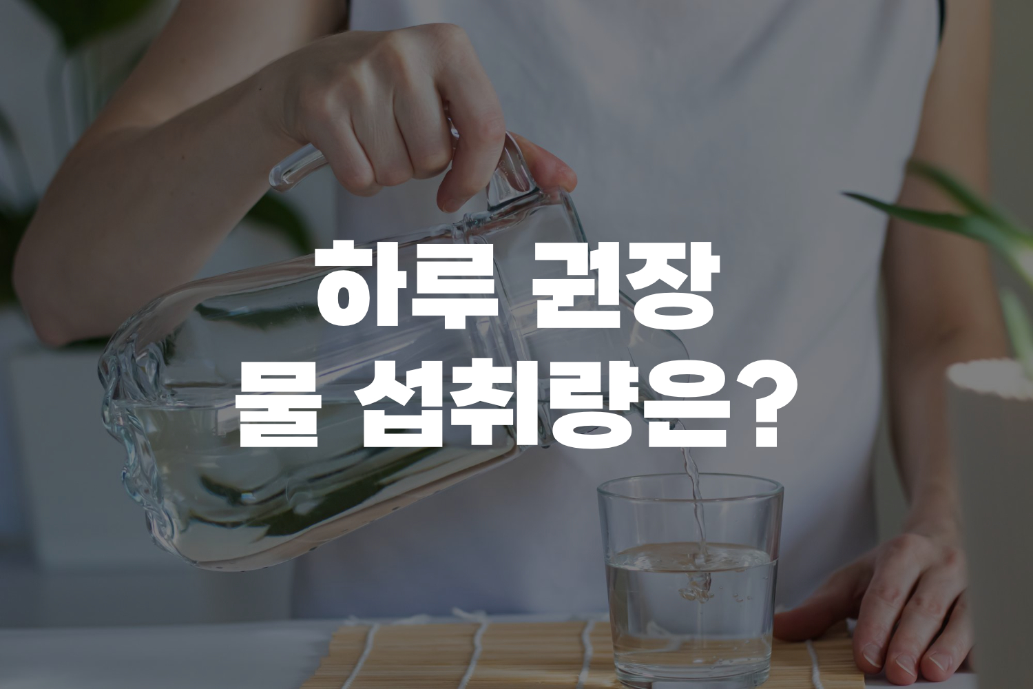  하루 몇 리터의 물을 마시는 것이 좋을까? 정답이 있을까?