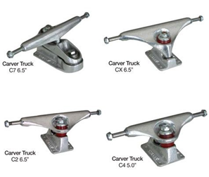 카버보드 트럭 4가지(C7&#44; CX&#44; C2&#44; C5)의 모양