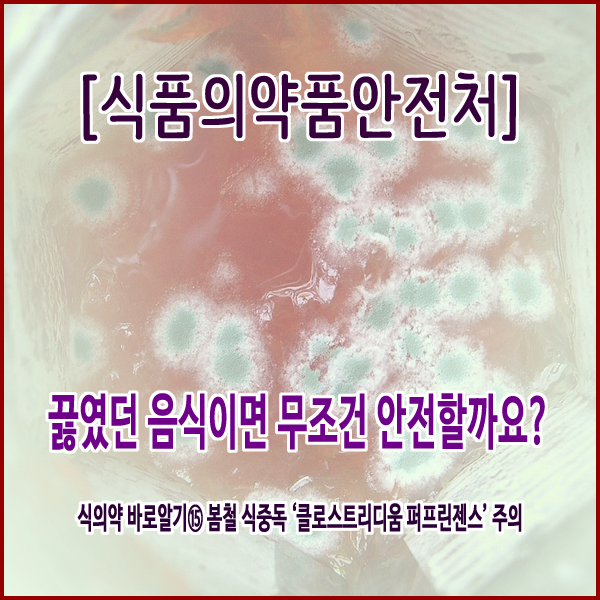  [식품의약품안전처] 끓였던 음식이면 무조건 안전할까요?