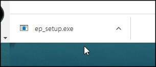 크롬에서 다운로드 했을 때