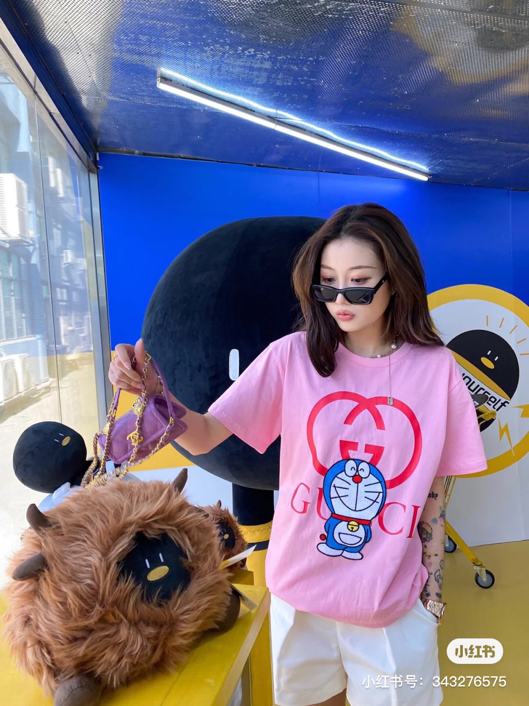  [GUCCI x DORAEMON] 구찌 X 도라에몽 코튼 반팔 티셔츠 615044 XJDIB 5904 (2 COLOR)
