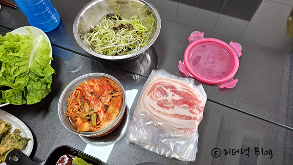 서초갈비 냉동삼겹살 먹방