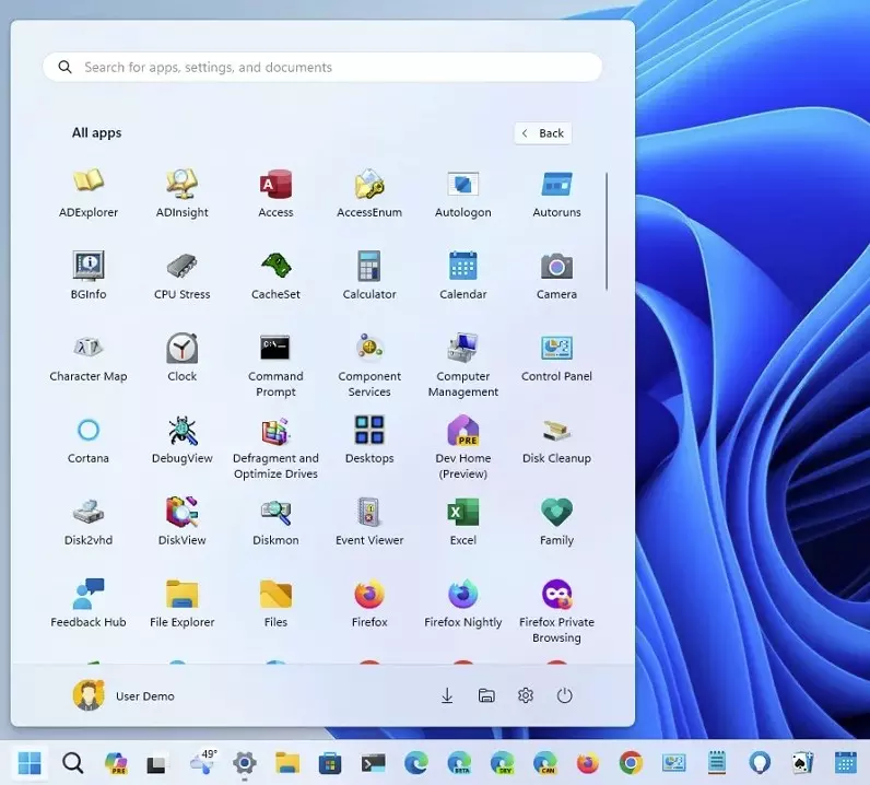 윈도우11 시작메뉴 맥북 런치패드와 유사하게 만드는 방법 캡쳐 2