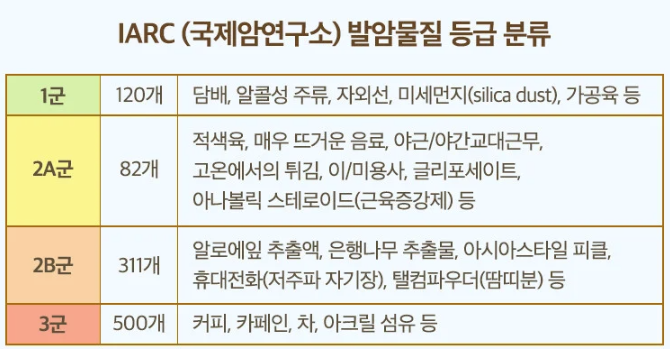 발암물질 등급분류